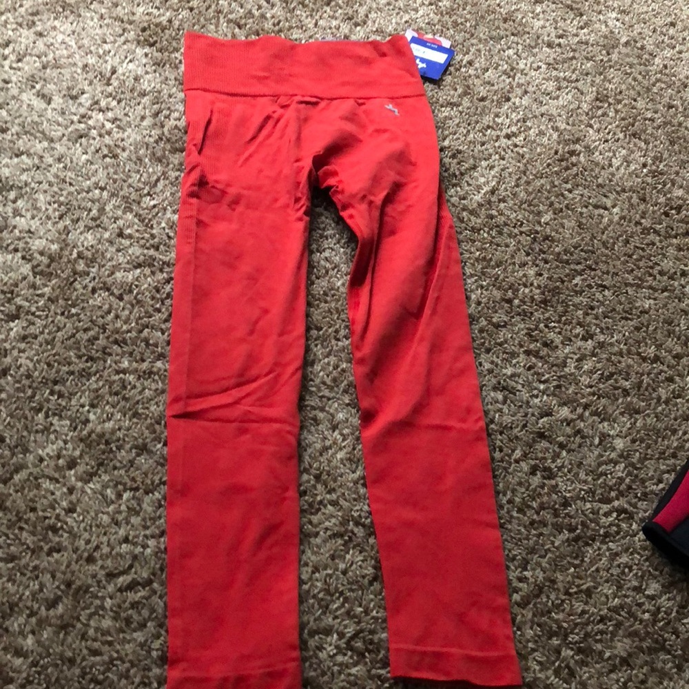 Red leggings